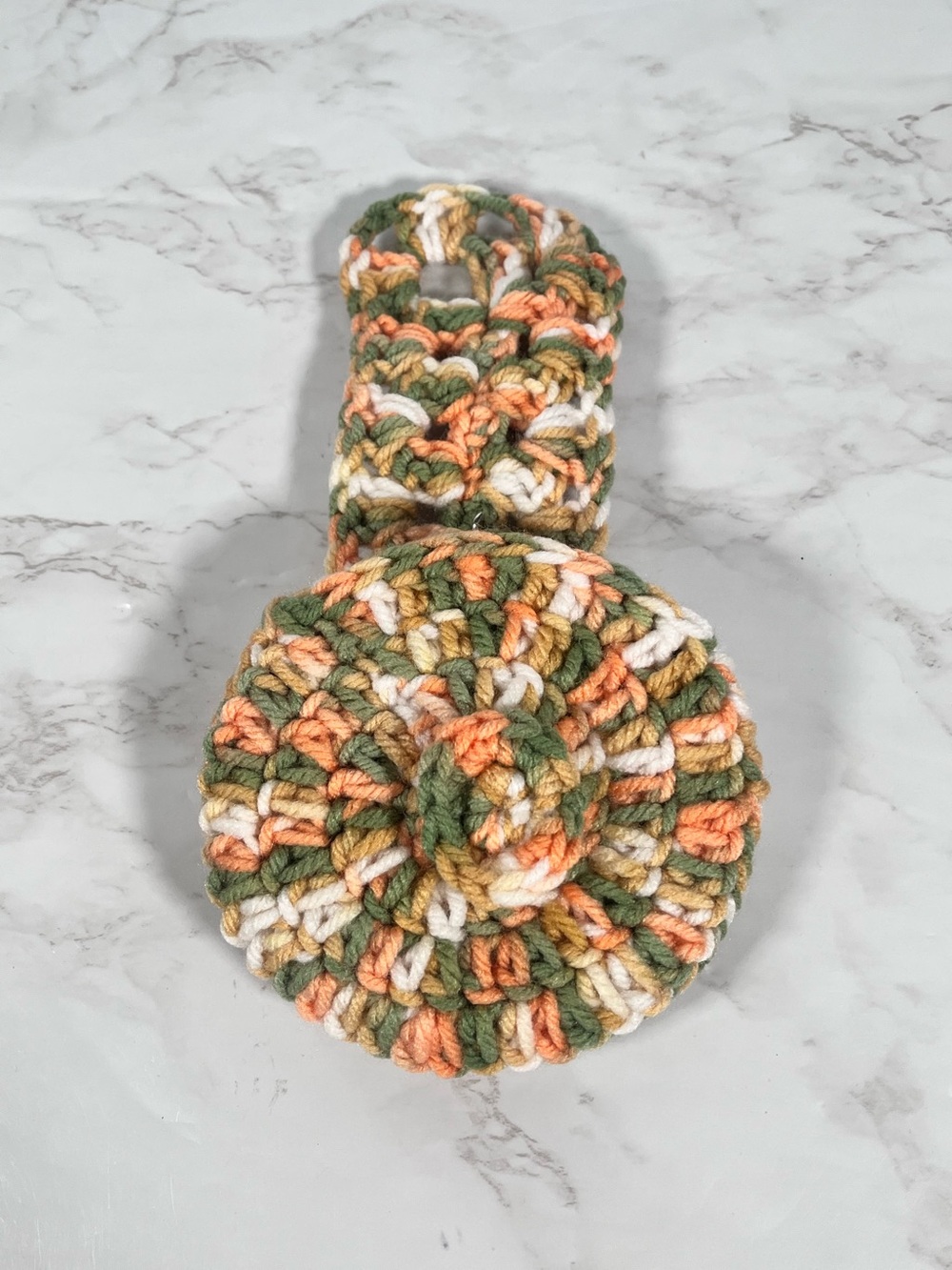 Crochet Round Coin Pouch Keychain Bag Charm - Picture 5 of 8